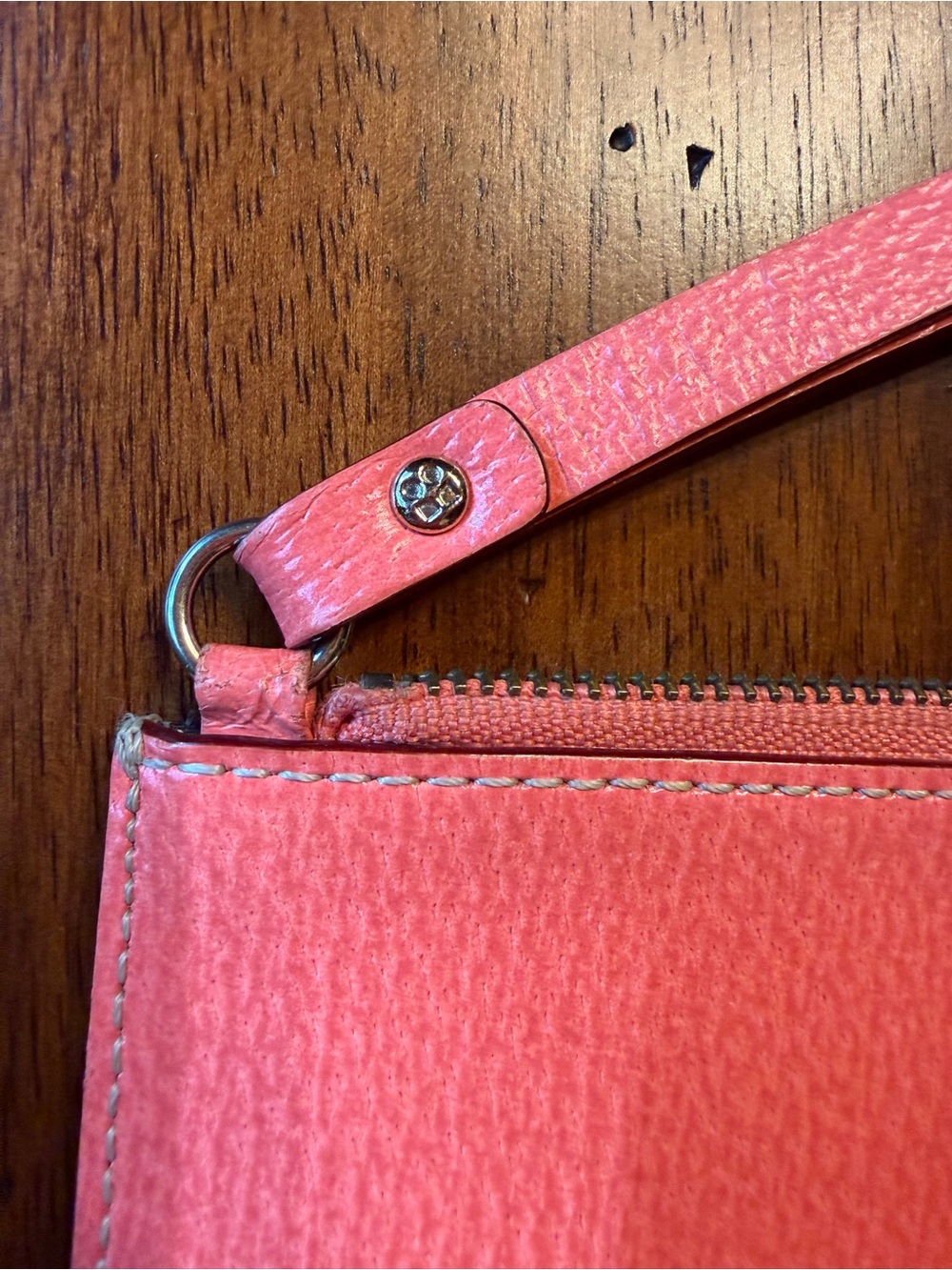 Kate Spade NWOT Pink Pebbled Leather Wristlet Clutch 9” by 4” PRISTINE - Picture 10 of 10